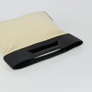 LOEWE Hand Bag Canvas Leather Beige Gold Auth hk3797-6