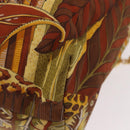 Salvatore Ferragamo Animal Pattern Hand Bag Canvas Multicolor Gold Auth hk3798-17