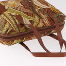 Salvatore Ferragamo Animal Pattern Hand Bag Canvas Multicolor Gold Auth hk3798-7