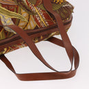 Salvatore Ferragamo Animal Pattern Hand Bag Canvas Multicolor Gold Auth hk3798-8