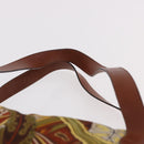 Salvatore Ferragamo Animal Pattern Hand Bag Canvas Multicolor Gold Auth hk3798-14
