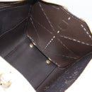 Salvatore Ferragamo Hand Bag Leather White Gold Auth hk3799-19