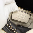 Salvatore Ferragamo Hand Bag Leather White Gold Auth hk3799-12