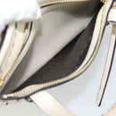 Salvatore Ferragamo Hand Bag Leather White Gold Auth hk3799-23