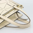Salvatore Ferragamo Hand Bag Leather White Gold Auth hk3799-7