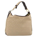 Salvatore Ferragamo Shoulder Bag Canvas Beige Gold Auth hk3800-1