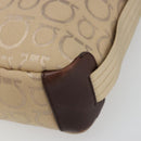 Salvatore Ferragamo Shoulder Bag Canvas Beige Gold Auth hk3800-10