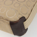 Salvatore Ferragamo Shoulder Bag Canvas Beige Gold Auth hk3800-12