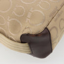 Salvatore Ferragamo Shoulder Bag Canvas Beige Gold Auth hk3800-13