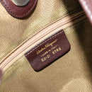 Salvatore Ferragamo Shoulder Bag Canvas Beige Gold Auth hk3800-15