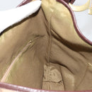Salvatore Ferragamo Shoulder Bag Canvas Beige Gold Auth hk3800-17