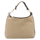 Salvatore Ferragamo Shoulder Bag Canvas Beige Gold Auth hk3800-2