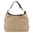 Salvatore Ferragamo Shoulder Bag Canvas Beige Gold Auth hk3800-3