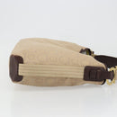 Salvatore Ferragamo Shoulder Bag Canvas Beige Gold Auth hk3800-4