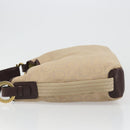 Salvatore Ferragamo Shoulder Bag Canvas Beige Gold Auth hk3800-5