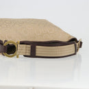 Salvatore Ferragamo Shoulder Bag Canvas Beige Gold Auth hk3800-7