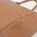 CELINE Horizontal Cabas Tote Bag Leather Brown Gold Auth hk3801-10
