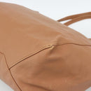 CELINE Horizontal Cabas Tote Bag Leather Brown Gold Auth hk3801-12