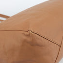 CELINE Horizontal Cabas Tote Bag Leather Brown Gold Auth hk3801-13