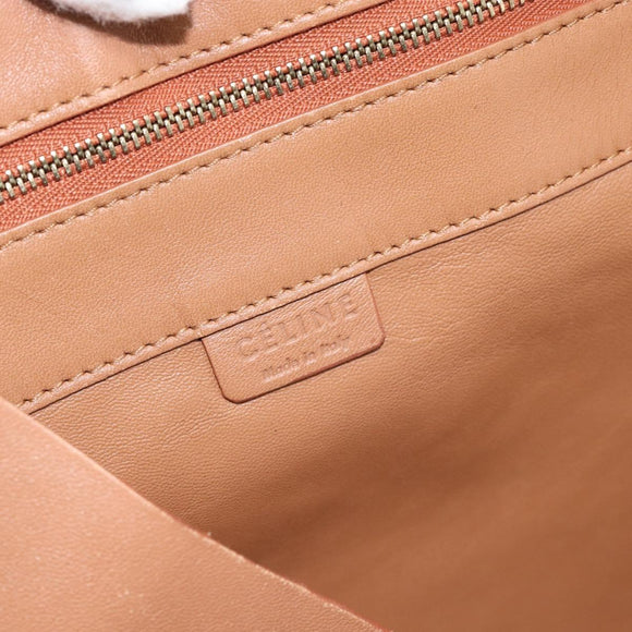 CELINE Horizontal Cabas Tote Bag Leather Brown Gold Auth hk3801
