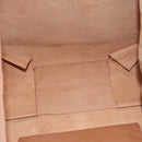 CELINE Horizontal Cabas Tote Bag Leather Brown Gold Auth hk3801-15