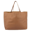 CELINE Horizontal Cabas Tote Bag Leather Brown Gold Auth hk3801-2