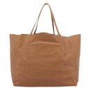 CELINE Horizontal Cabas Tote Bag Leather Brown Gold Auth hk3801-3
