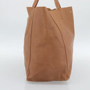 CELINE Horizontal Cabas Tote Bag Leather Brown Gold Auth hk3801-4
