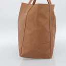 CELINE Horizontal Cabas Tote Bag Leather Brown Gold Auth hk3801-5