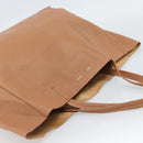 CELINE Horizontal Cabas Tote Bag Leather Brown Gold Auth hk3801-6