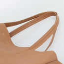 CELINE Horizontal Cabas Tote Bag Leather Brown Gold Auth hk3801-8