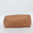 CELINE Horizontal Cabas Tote Bag Leather Brown Gold Auth hk3801-9