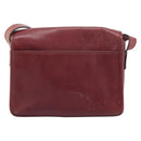 CELINE Shoulder Bag Leather Bordeaux Gold Auth hk3802-3