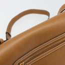 Christian Dior Shoulder Bag Leather Brown Gold Auth hk3803-8