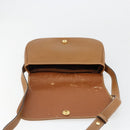 Christian Dior Shoulder Bag Leather Brown Gold Auth hk3803-10