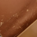 Christian Dior Shoulder Bag Leather Brown Gold Auth hk3803-21