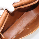 Christian Dior Shoulder Bag Leather Brown Gold Auth hk3803-12