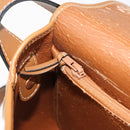 Christian Dior Shoulder Bag Leather Brown Gold Auth hk3803-24