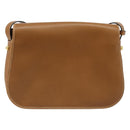 Christian Dior Shoulder Bag Leather Brown Gold Auth hk3803-2