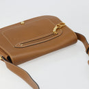 Christian Dior Shoulder Bag Leather Brown Gold Auth hk3803-6