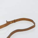 Christian Dior Shoulder Bag Leather Brown Gold Auth hk3803-14
