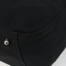 FENDI Hand Bag Cotton Jersey Black Silver Auth hk3809-9