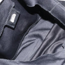 FENDI Hand Bag Cotton Jersey Black Silver Auth hk3809-11