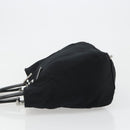 FENDI Hand Bag Cotton Jersey Black Silver Auth hk3809-4