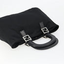 FENDI Hand Bag Cotton Jersey Black Silver Auth hk3809-6