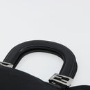FENDI Hand Bag Cotton Jersey Black Silver Auth hk3809-8