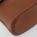 Burberrys Shoulder Bag Leather Brown Gold Auth hk3810-14
