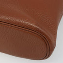 Burberrys Shoulder Bag Leather Brown Gold Auth hk3810-15