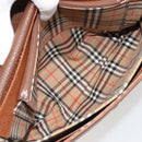 Burberrys Shoulder Bag Leather Brown Gold Auth hk3810-12