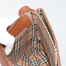 Burberrys Shoulder Bag Leather Brown Gold Auth hk3810-18